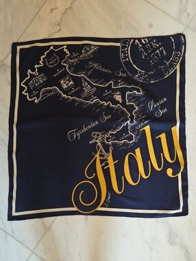 J.Crew "Italy" Map Square Scarf